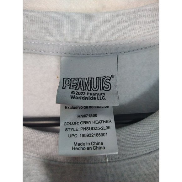 Peanuts Snoopy Charlie Brown Christmas 2022 Gray Size XL Light Up Sweatshirt - Picture 7 of 9